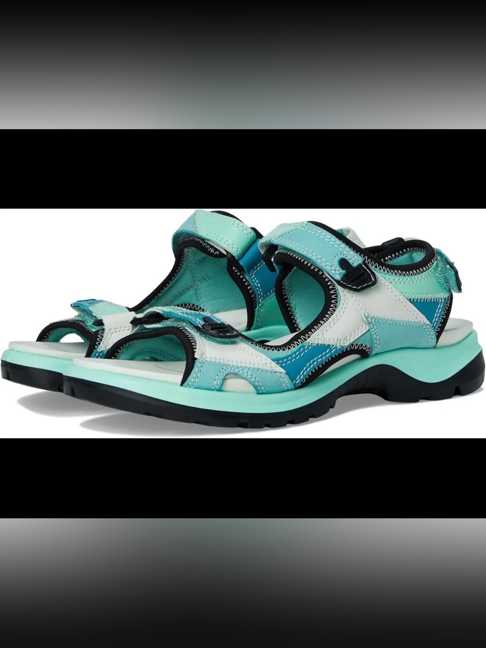 ECCO Women's Sport Yucatan Multicolor Aquatic Adjustable Sandals - NWOB - Sz 37